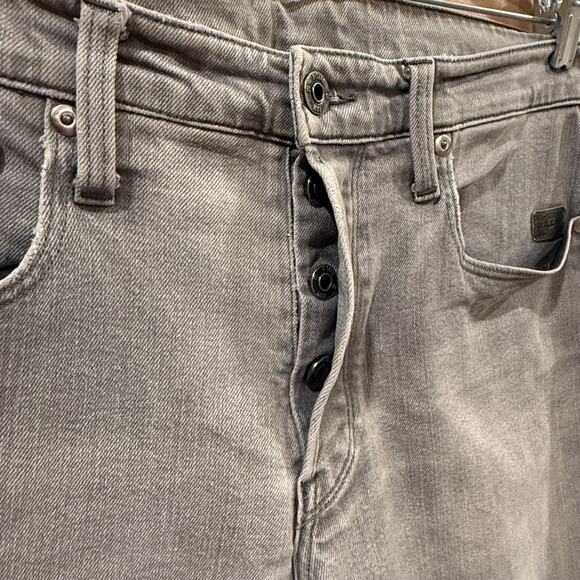 G Star Raw Jeans Mens Stean Tapered Leg Gray JNCO Style Stretch Size 32 x 31 - Picture 6 of 13